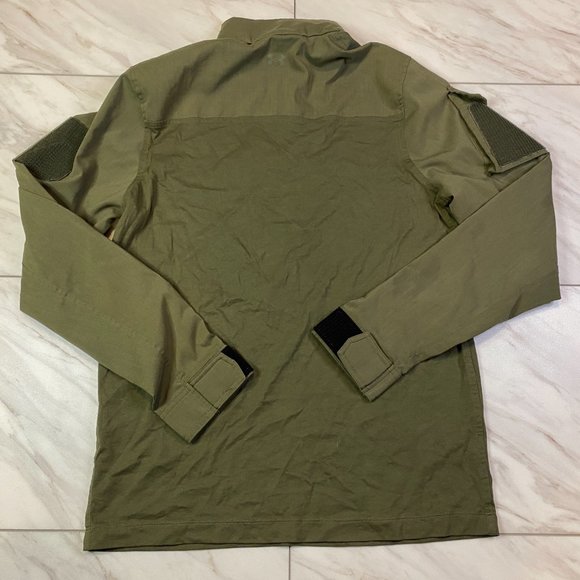 Under Armour Tactical 1/4 Zip Pullover Long Sleeve Olive Green Medium M - Picture 2 of 7